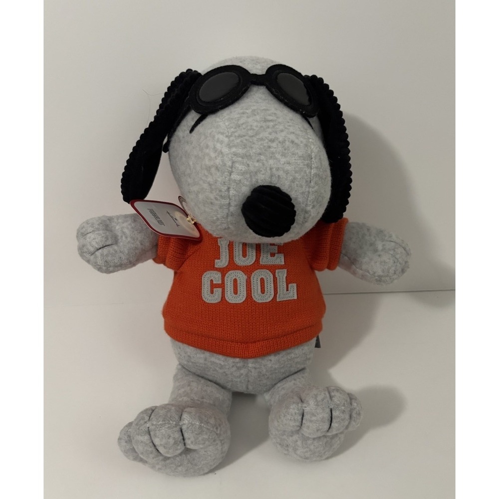 Hallmark Peanuts Snoopy Joe Cool Plush Stuffed Animal Sunglasses Orange ShirtNWT
